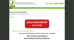 Desktop Screenshot of leapfrogmachinery.com.au